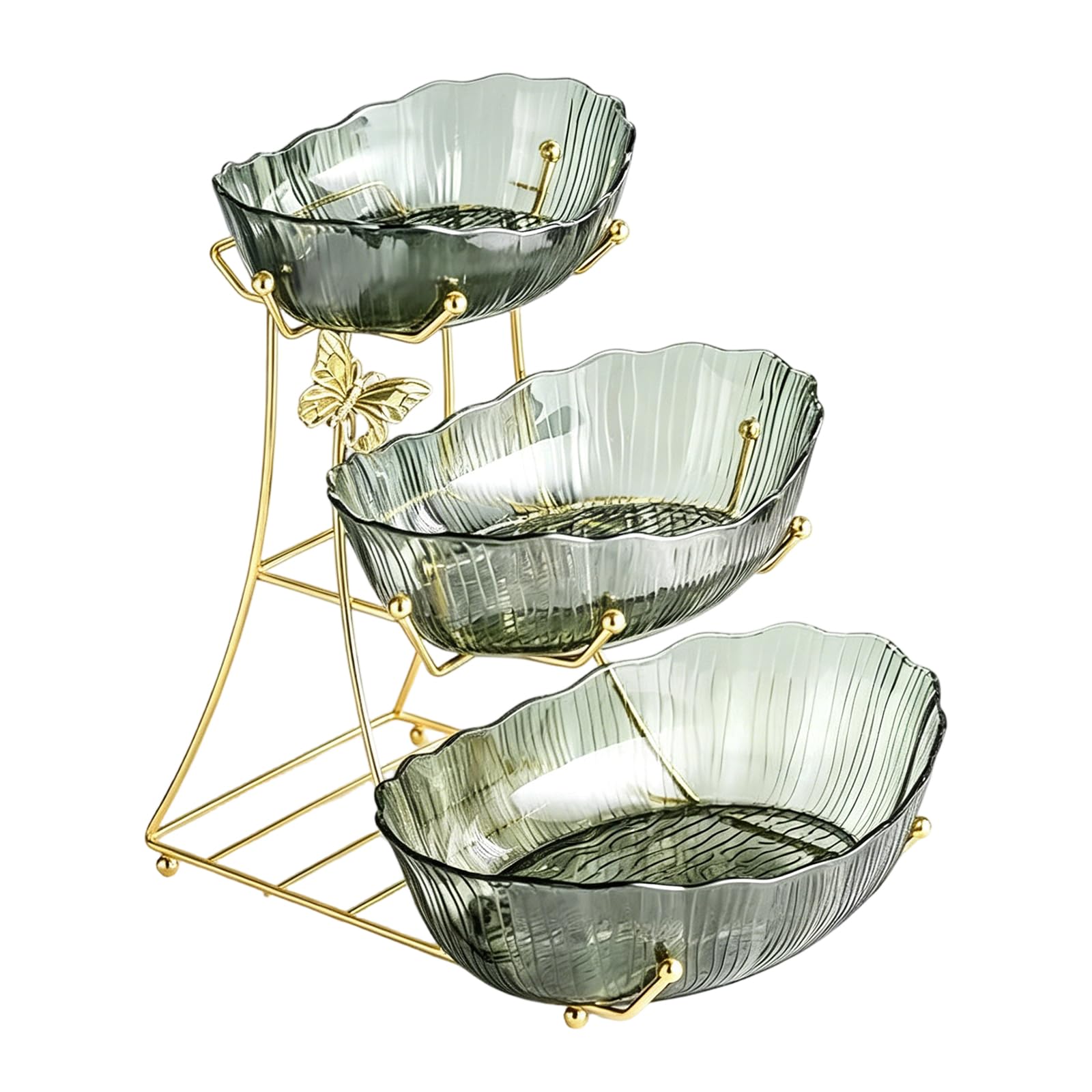 Oxxggkao Space Saving Cake Tray Snacks Dessert Holder Contemporary Layers Serving Plate for Fruits Sweet Appetizers Fruit Dessert Tray