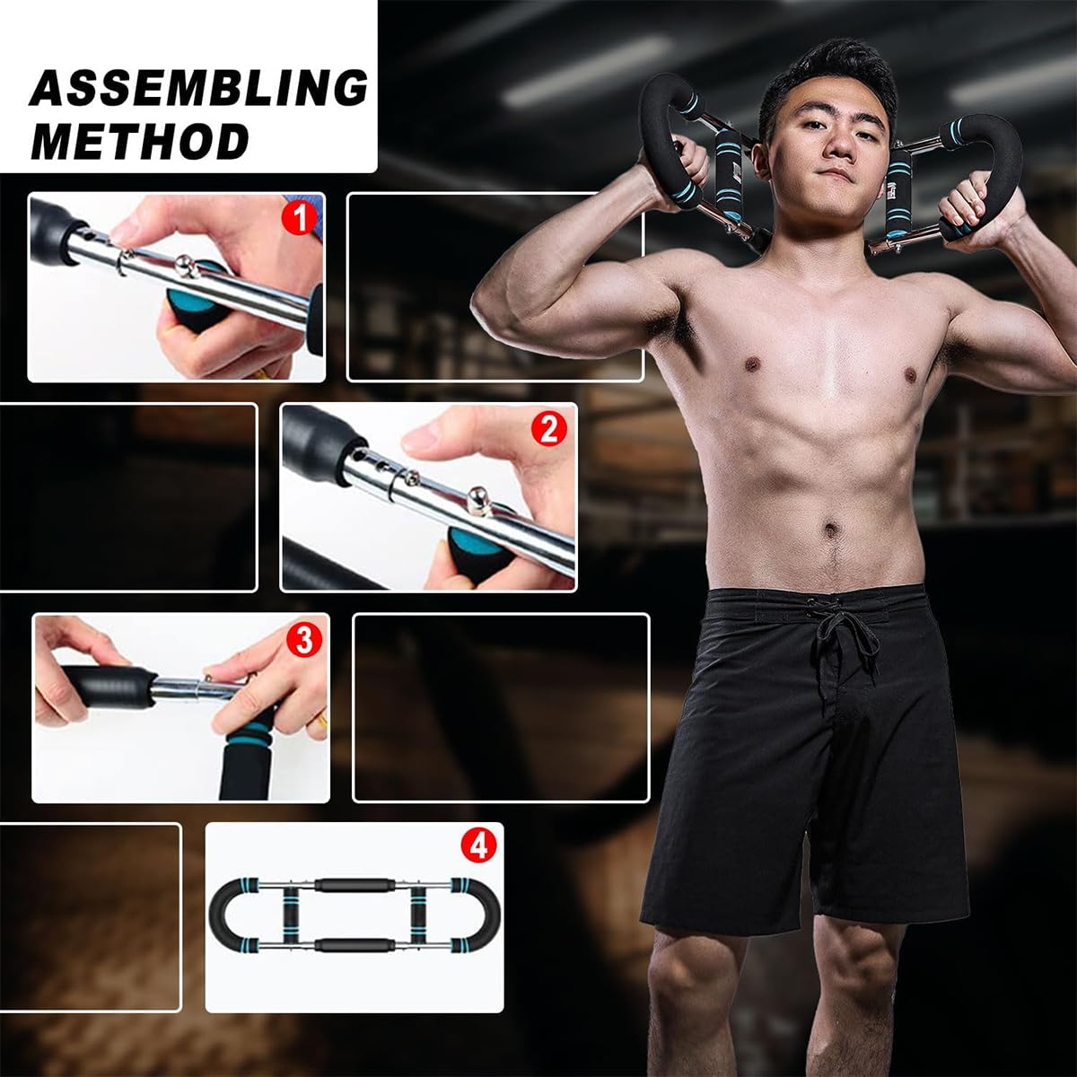 Ultimate Twister Arm Exerciser,Espansore Toracico Regolabile, Tricipiti,Spalle,Schiena,Rafforzamento Degli Avambracci,Macchina per L'allenamento Della Forza Della Parte Superiore Del Corpo per La Casa