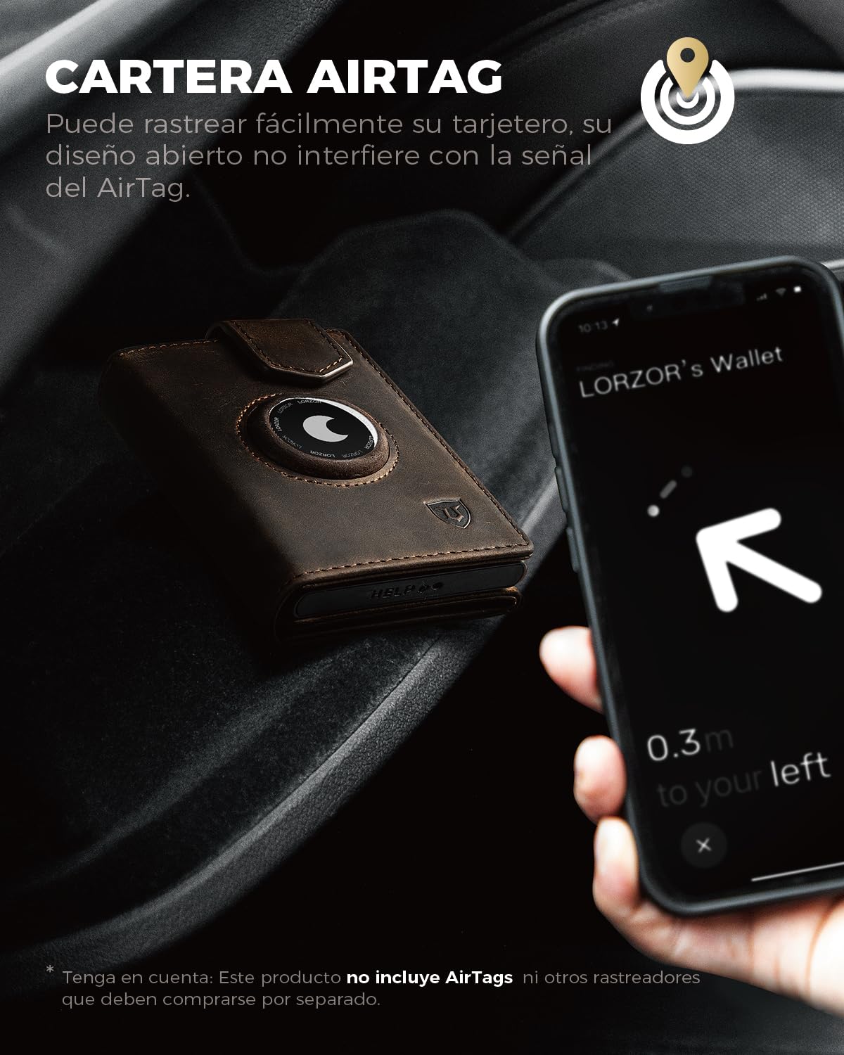 LORZOR® Cartera para Hombre Pequeño con Monedero & Protección RFID, Billetera de Piel Pop-up con Tarjetero, Capacidad para 10 Tarjetas con Cierre Magnético