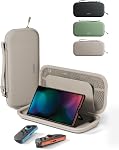 Belkin Case de transport pour commutateur Nintendo 2, Sac de voyage AirTag support & Carton de rangement de la carte de jeu Pocket Portable léger étui de protection avec/Hard Shell, Jeux essentiels - Charbon