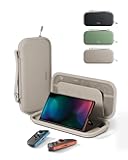 Belkin Nintendo Switch 2 Case, Travel Bag w/AirTag Holder & Storage Pocket for Up to 12 Game Cards - Portable, Lightweight Carrying Case w/Hard Shell, Soft Interior, Switch 2 Accessories - Sand