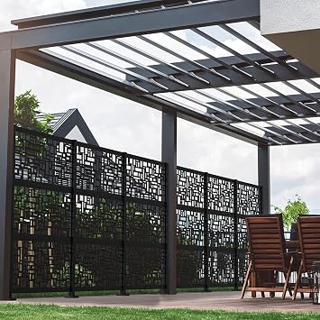 Matte Black Aluminum Decorative Screen Panel Frame Kit