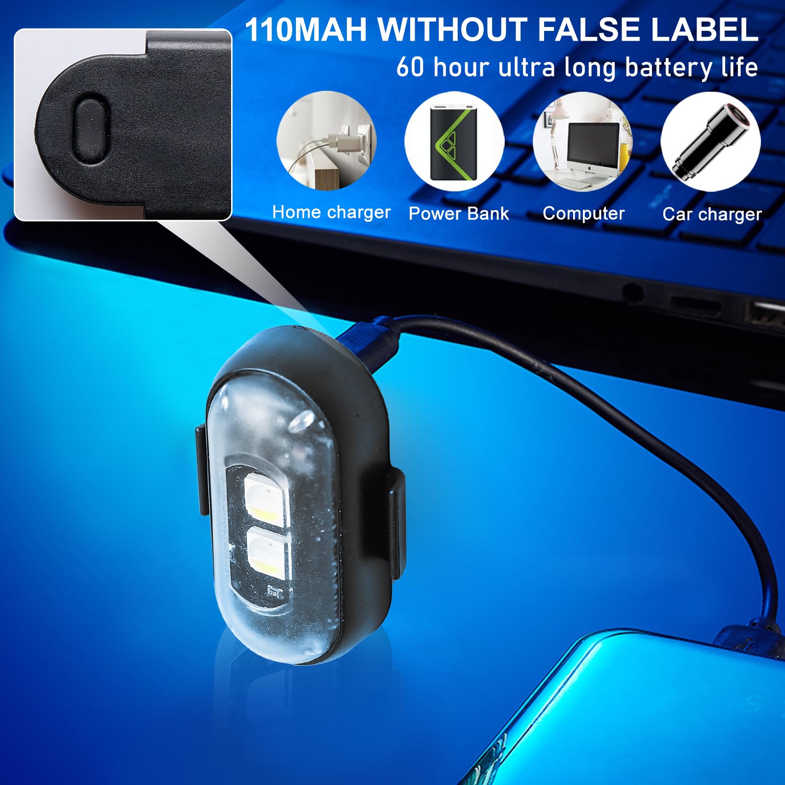 Bezprzewodowe światła LED, 4 sztuki, lampa błyskowa LED, 8 kolorów, wodoszczelne, z pilotem zdalnego sterowania, do samochodu, motocykla