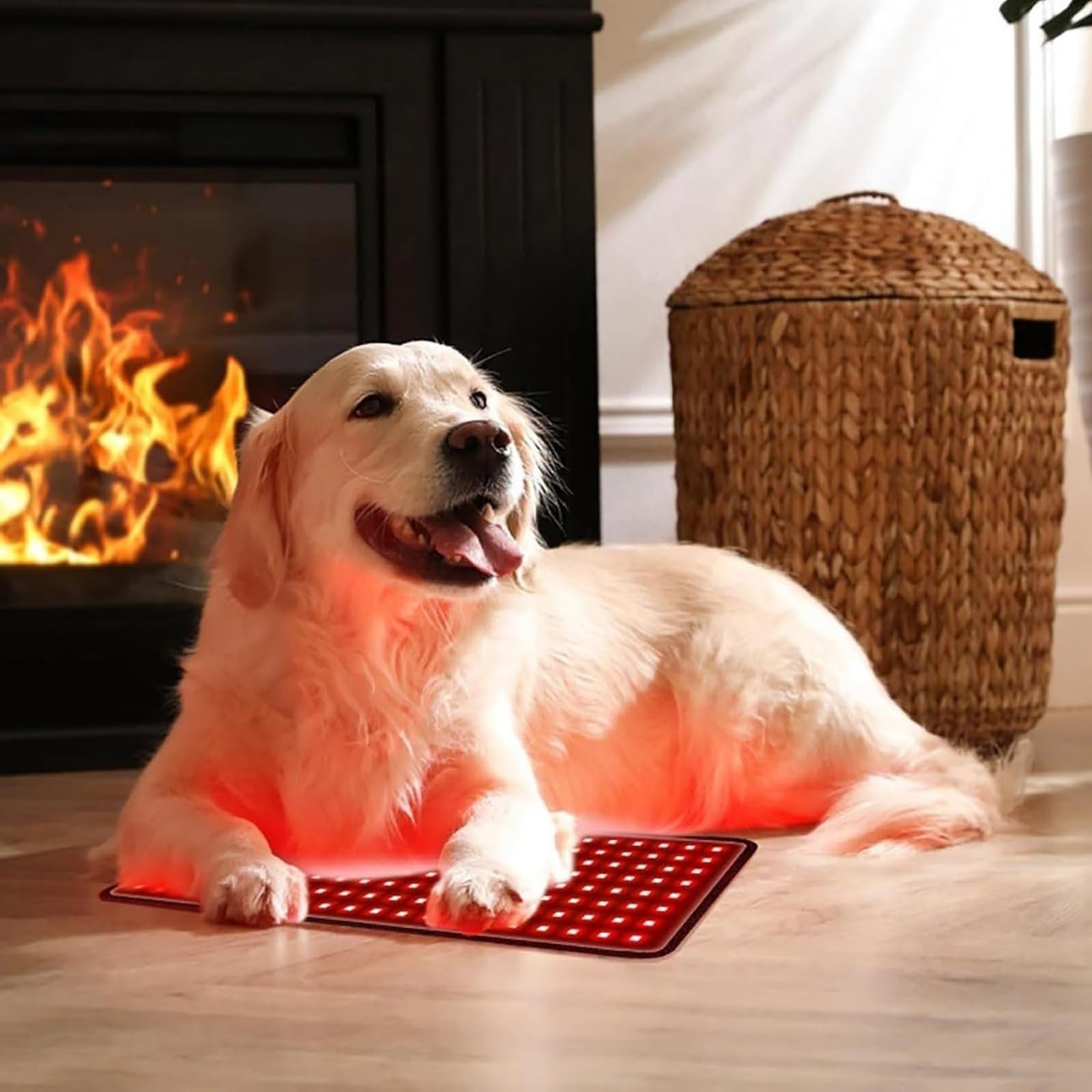 Rotlicht-Therapiematte für Hunde und Katzen, 660nm & 840nm Infrarotrotlichttherapie, Schmerz- & Gelenkunterstützung, Sichere Wärmetherapie, Einfache Anwendung zu Hause