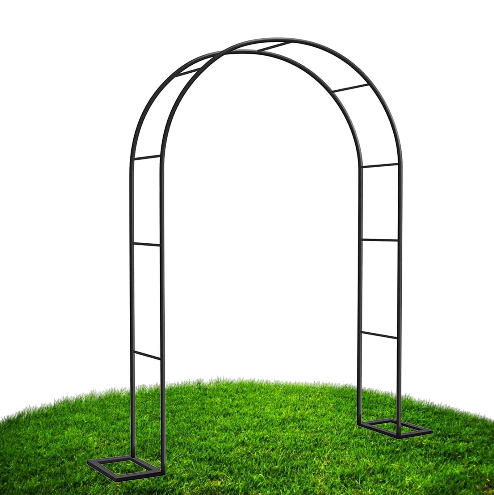Arche de Jardin Arche de Mariage en Metal 120cm 140cm 160cm 180cm 200cm 240cm 280cm Large Arceau à Rosiers pergola Noir (Color : Noir, Size : 120cm x 220cm)