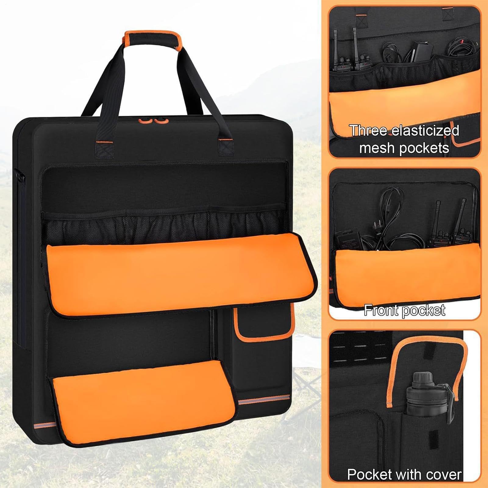 Bolsas para Paneles Solares Portador doble capa con cremallera gran | Estuche Viajero Para Paneles Solares Mujeres Hombres Camping Escalada Viajes Senderismo