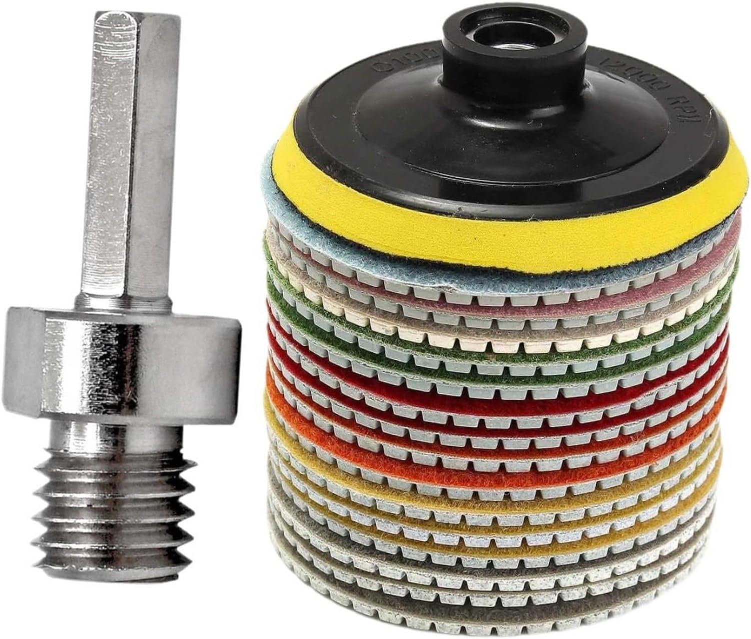 16x Diamentowe Pady Polerskie 50-10000 Grit Tarcza Polerska do Granitu Kamienia Tarcze Szlifierskie do Wiertarki