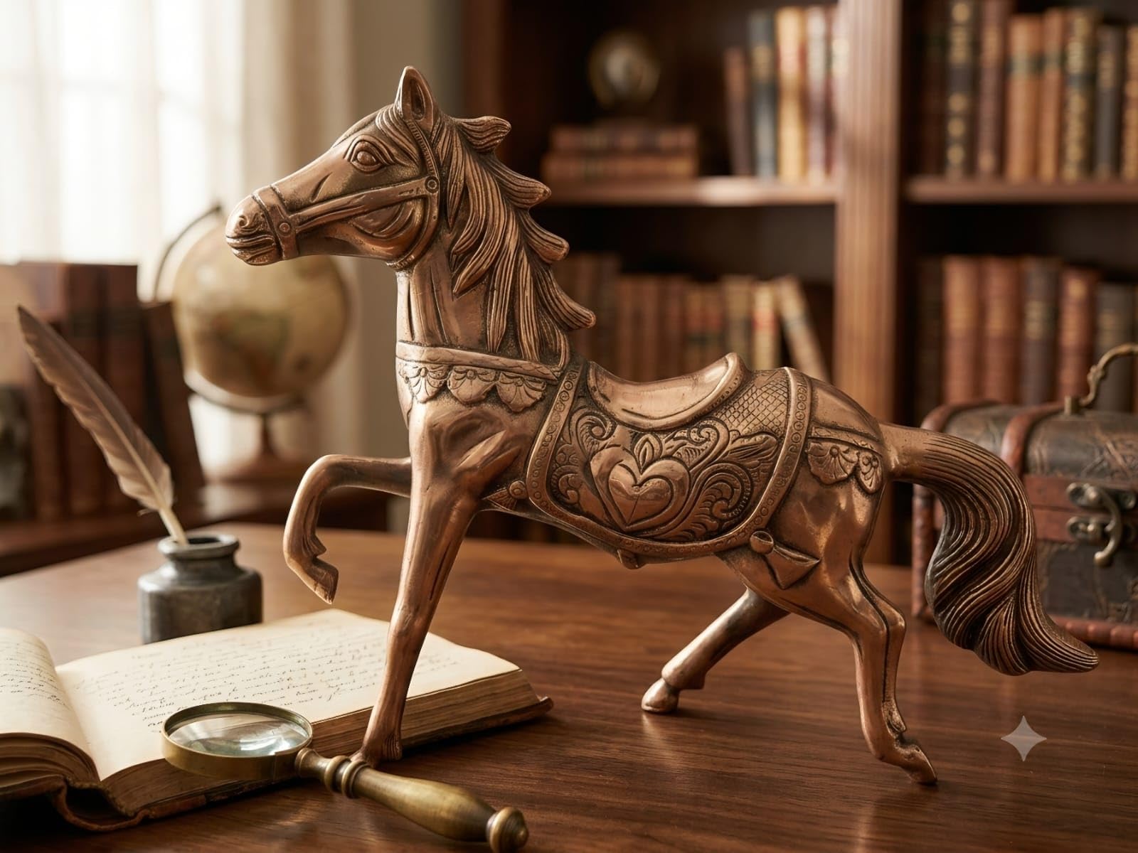 Buy SH-ROYALS Metal Craft Antique Bronze Horse Ornament Sculpture