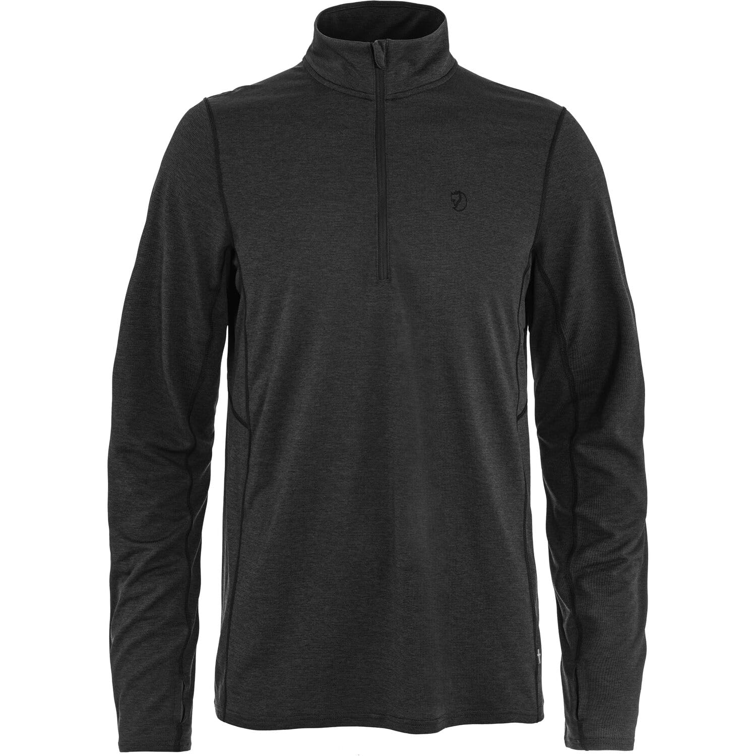 Fjällräven Męska koszulka Abisko Day Hike Half Zip T-shirt, czarna, S