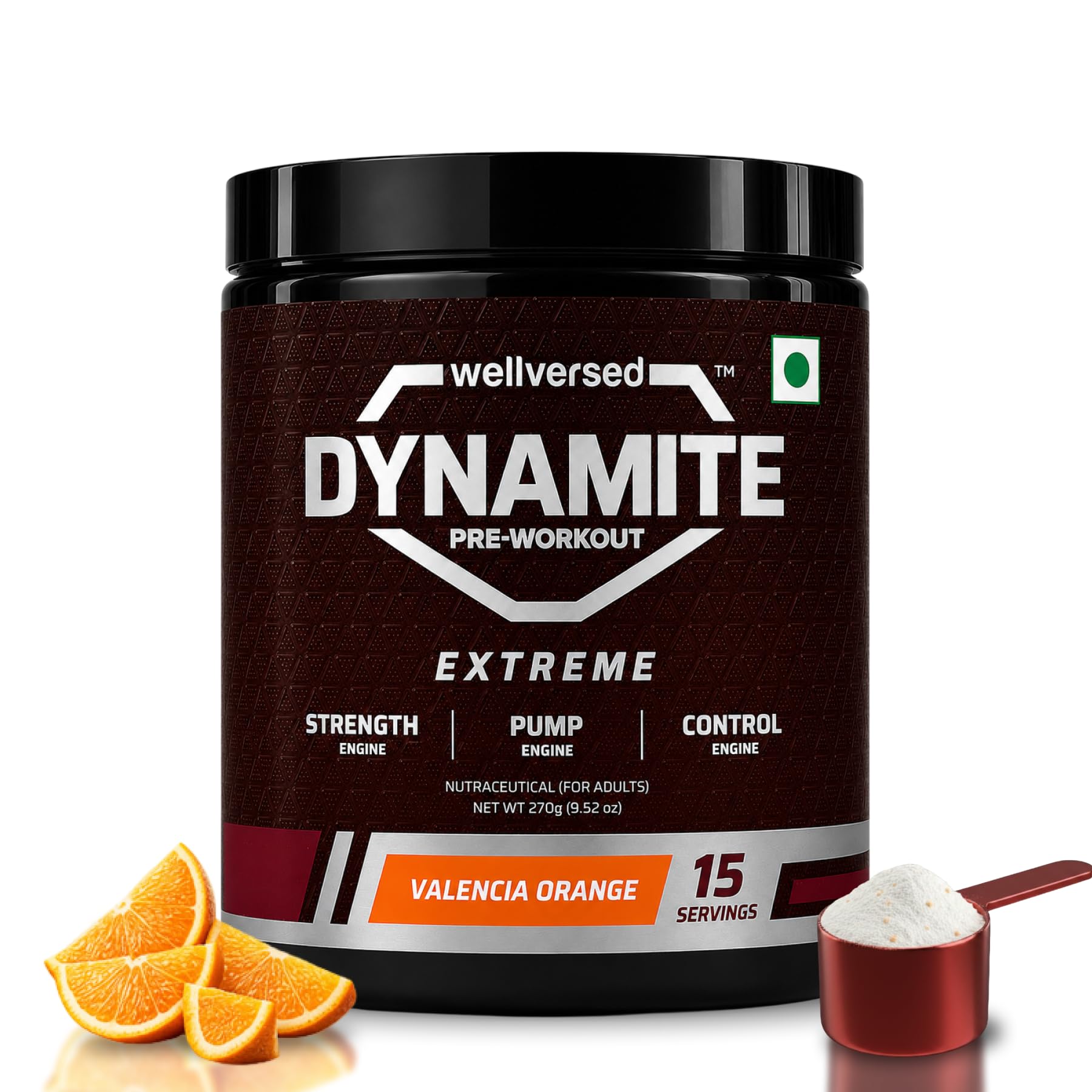 [BRSREALYB4HA4DLX] Dynamite Extreme Pre Workout For Men, 15 Servings, Valencia Orange
