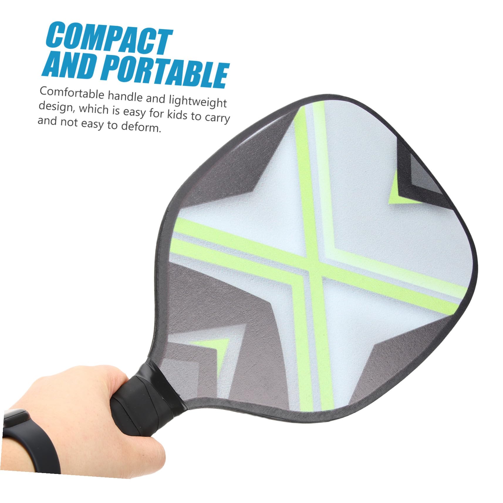 Set Racchette da Pickleball per Ragazzo Ragazza Impugnatura Antiscivolo, Racchette Sportive in Abs e Legno Resistenti, Kit Pickleball per Attività All’aperto e Gioco Coordinazione
