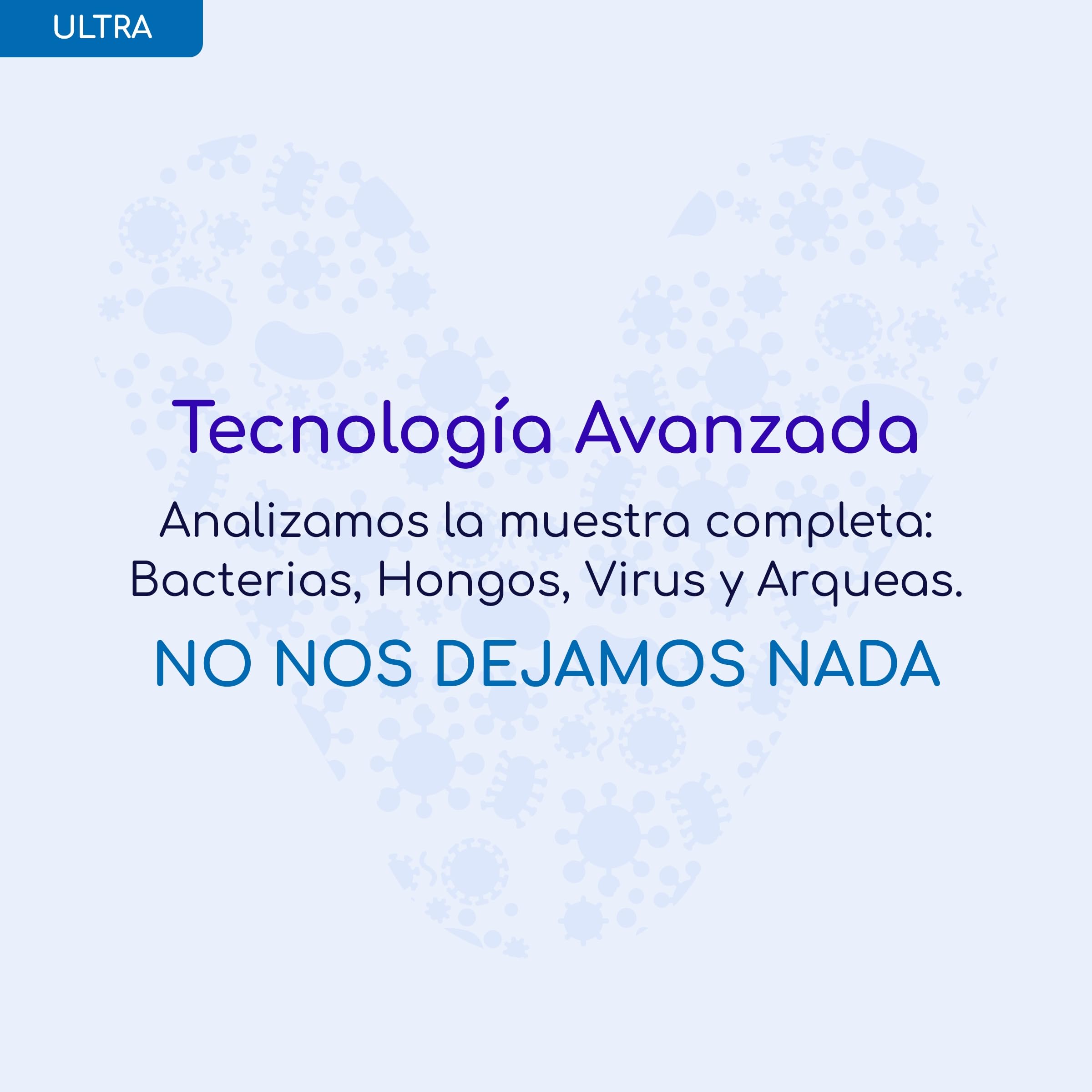 Ultra - Test de Microbioma con Análisis de Machine Learning (IA) | Perfil Personalizado de Salud Digestiva, Superalimentos, Probióticos y Resistencia a Antibióticos | 50+ Informes