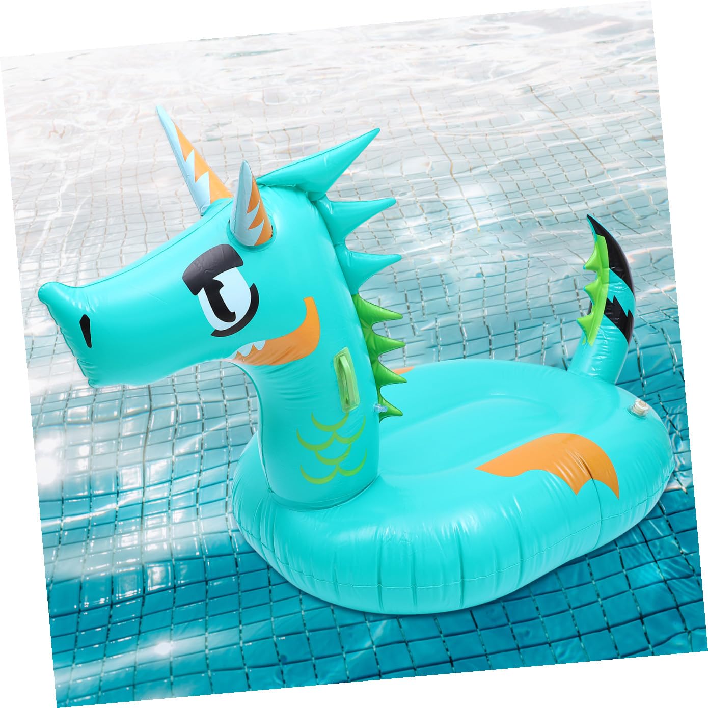 Materassino Gonfiabile Forma Letto Galleggiante Portatile per Piscina e Mare Galleggiante Piscina Adulto Design e Resistente per