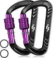 Vista 18 de 12kN (2697 lbs) Heavy Duty Carabiner Clips, for Securing Pets, Outdoor, Camping, Hiking, Hammock, Dog Leash Harness, Keychains
