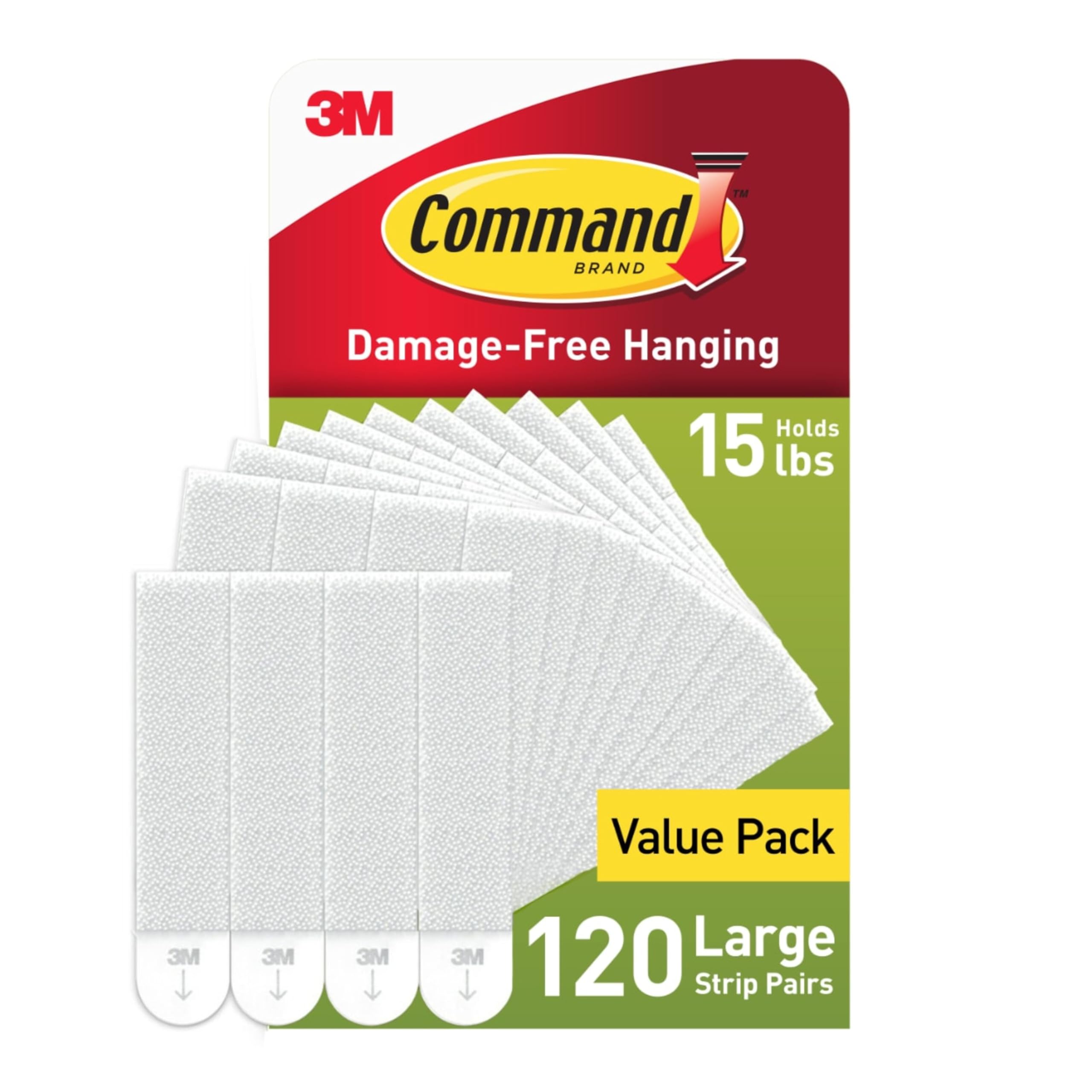 3M Tiras colgantes de comando [extraíbles]: 5/8 in. x 2-3/4 in. (Blanco) / 20 tiras