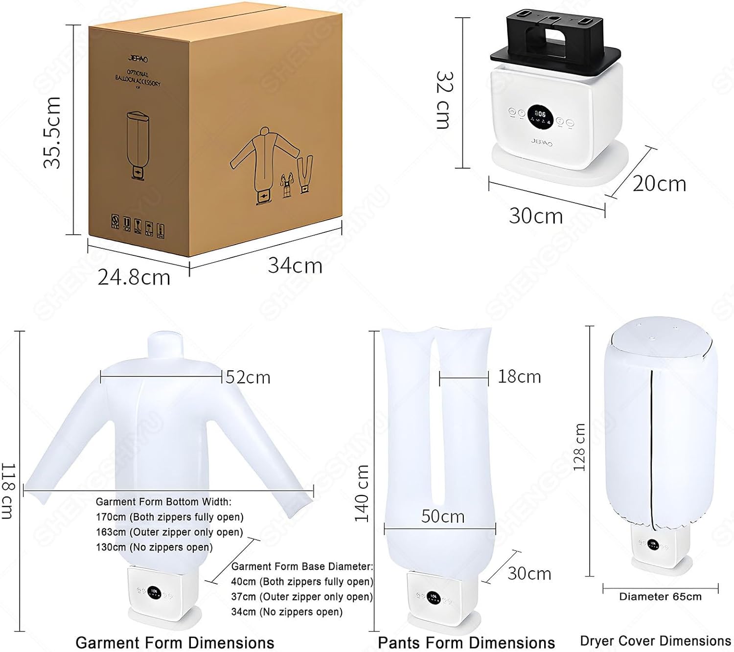 Automatic Ironing Machine,Wrinkle Removal,Timed Drying & Ironing,360° Full Coverage Drying,3-in-1 Automatic Hot Air Dryer and Iron for Dries Tops,Pants,Shoes and Small Garments