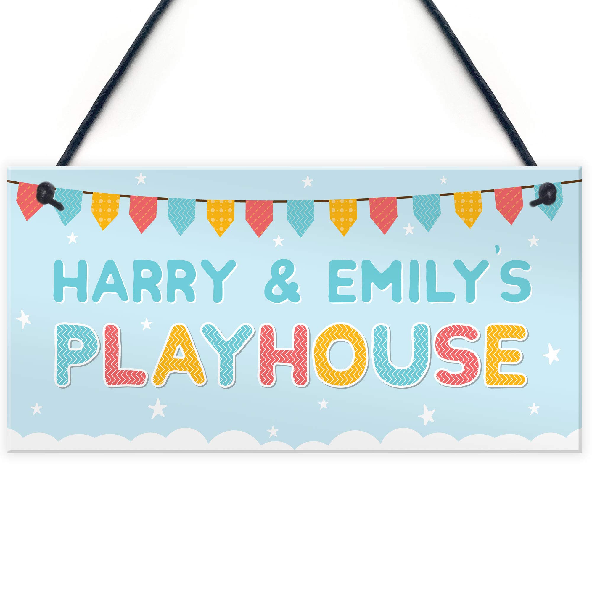 Red Ocean PERSONALISED Playhouse Hanging Sign Playroom Childrens Den Bedroom Nursery Sign Decorations
