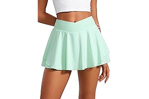 CRZ YOGA Women's Tennis Skirts: Mint Green Symphony for Activewear