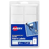 Avery No-Iron Fabric Labels, 1" x 1-3/4", Washer and Dryer-Safe Waterproof Labels, Non-Printable, 100 Total (40723) – view 1