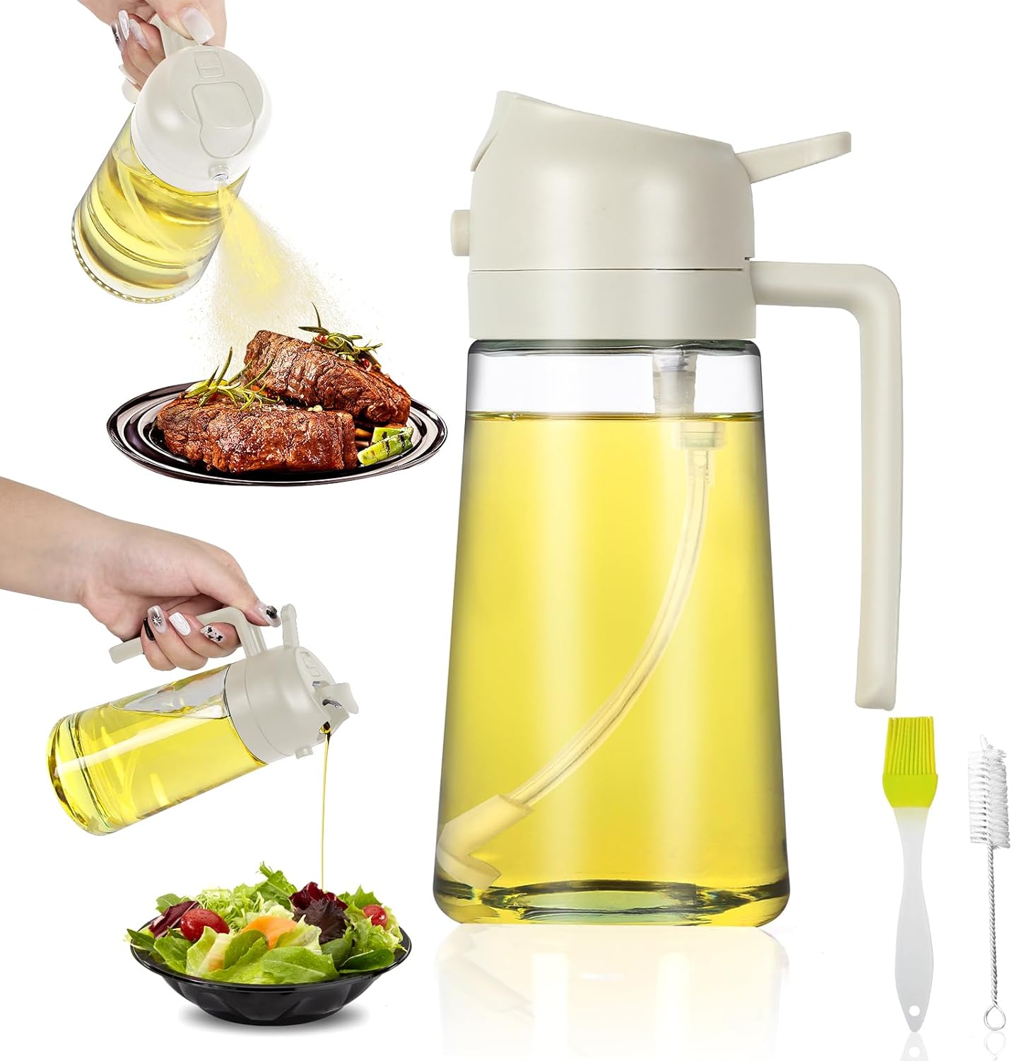 PRO IPLAS Oil Sprayer For Cooking, Oil Dispenser Bottle For