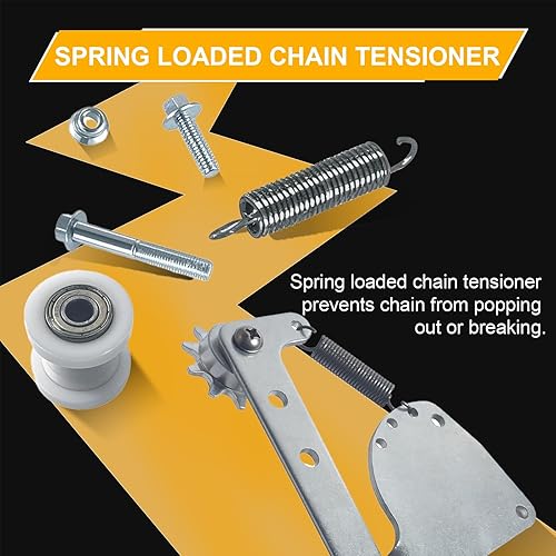 Miniatura 4 de Nuevo modelo Kit de tensor de cadena cargado por resorte para 49cc 50cc 66cc 80cc 2 tiempos motor de gas motorizado bicicleta plata con rueda de