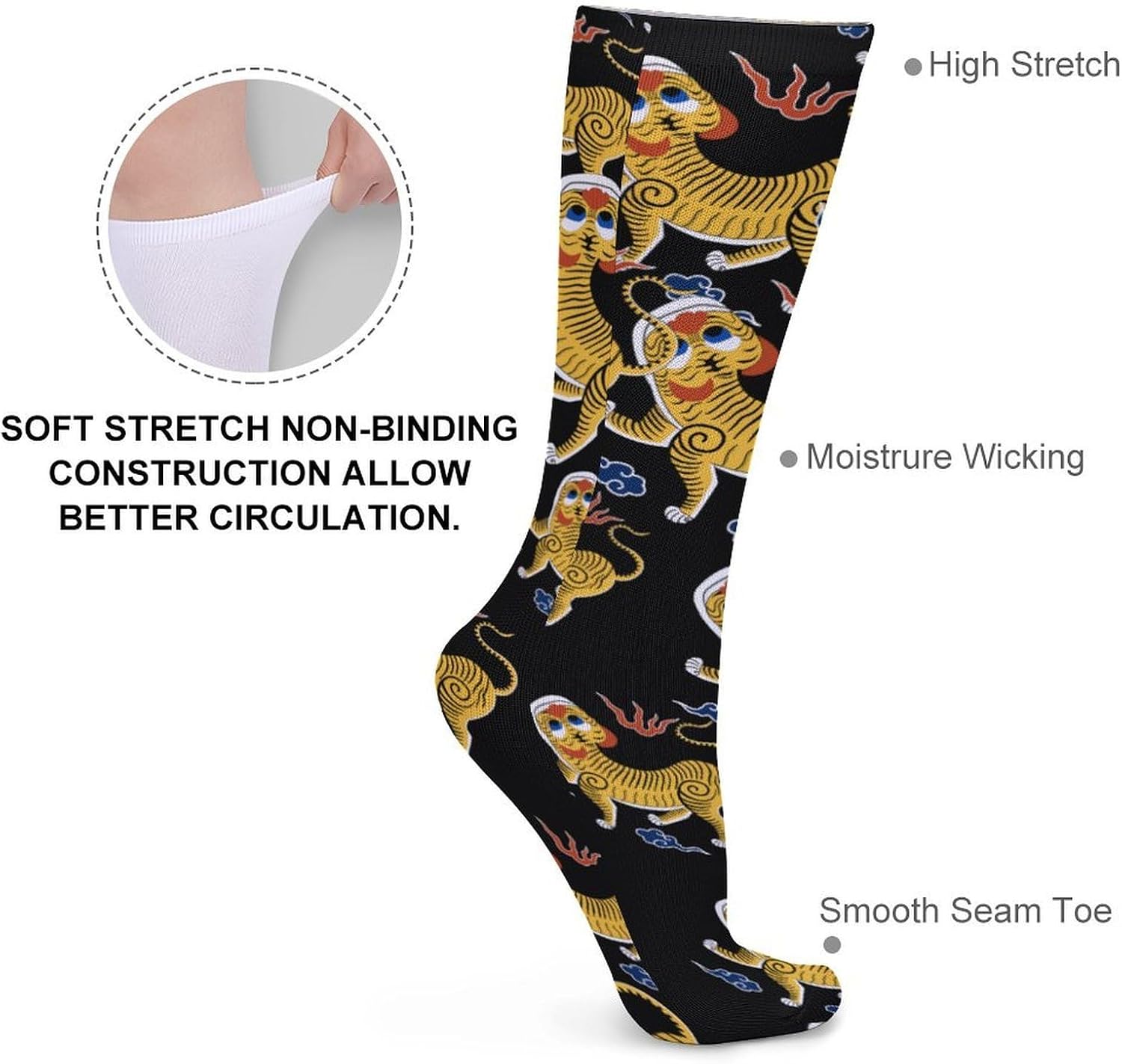 Republic of Formosa Flag Knee High Socks Casual Long Stockings Over Calf Sock Tube for Women Men