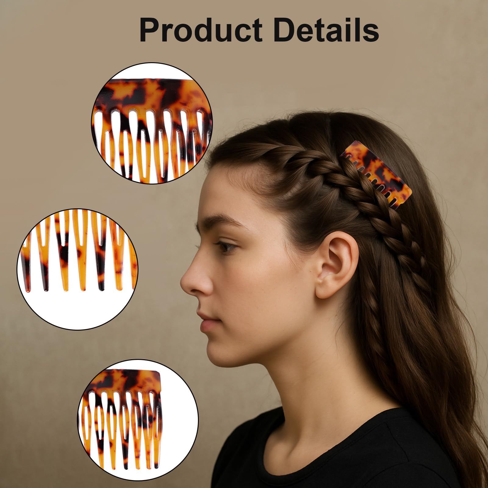 BOXOB 5pcs French Hair Side Comb - Image 3