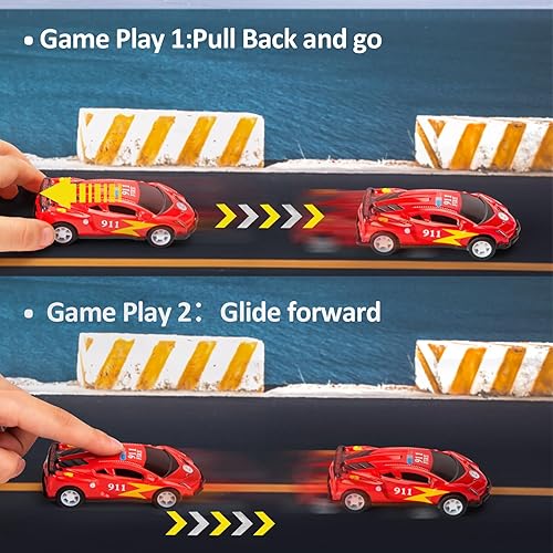 Miniatura 3 de Paquete de autos de juguete para niños con caja de almacenamiento, mini vehículos de carreras, regalos para niños y niñas (48 unidades)