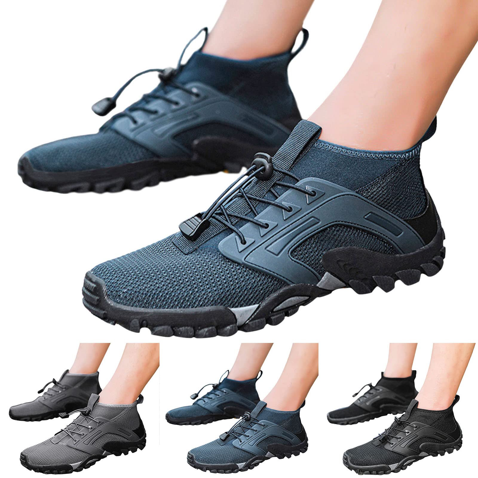 Générique Buty wodne męskie buty sportowe proste jednokolorowe nowy model letni oddychająca siatka gruba podeszwa piesze wycieczki piesze wycieczki bieganie mężczyzna