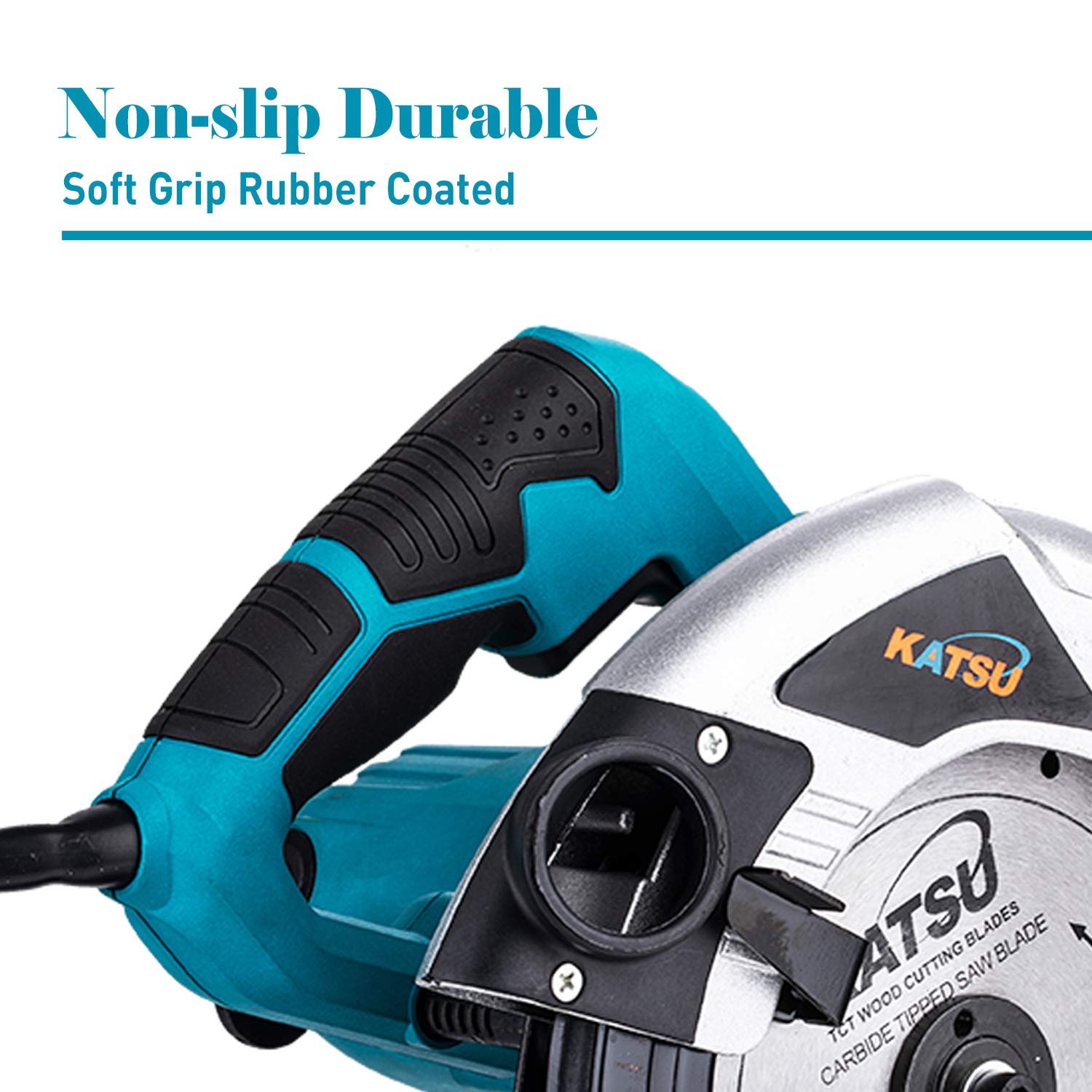 KATSU Circular Saw 185mm 7 Inch 1600W Electric Saw with Laser Guide and 2 Blades 24T40T for Woodworking Wood Soft Metal and Plastic Cutting 100793 product thumbnail 6