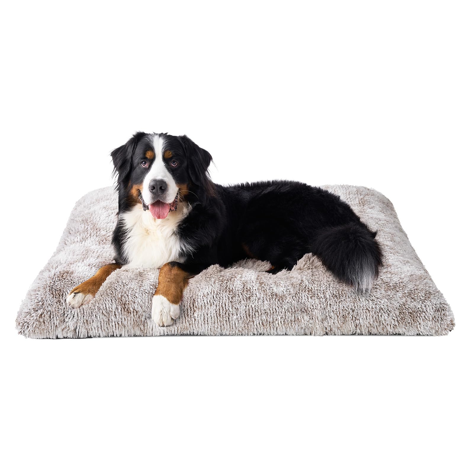 EHEYCIGA XXL Calming Fluffy Dog Bed For Extra Large Dog 120x90x10cm, Brown