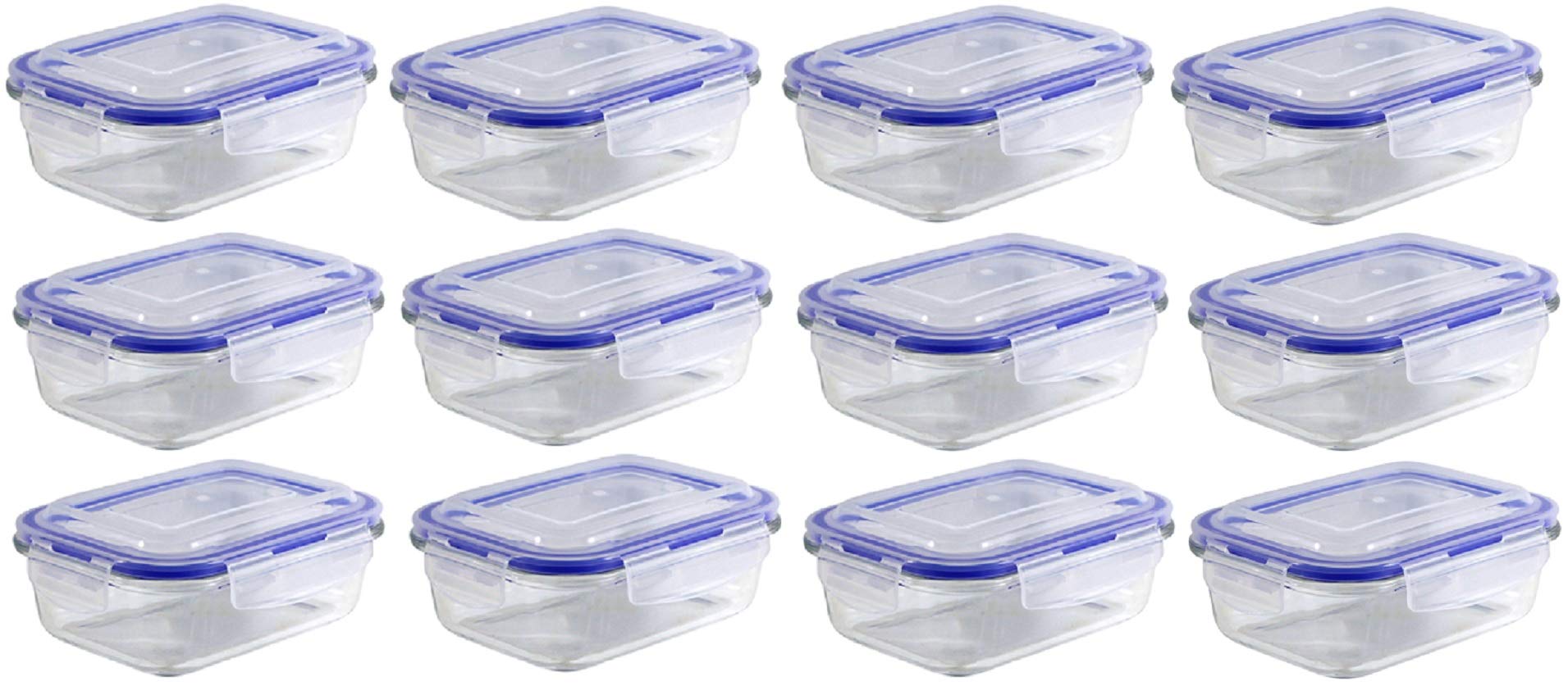 Flip n' Fresh GFS-121-24PC Glass Food Storage-24PC Set, 21oz