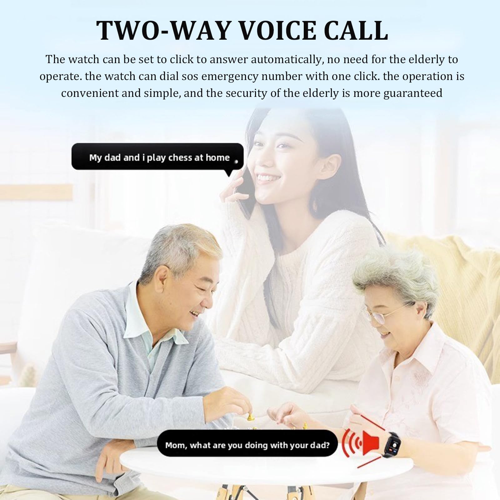 Dispositivos De Alerta De Caídas Para Personas Mayores, Con Detección De Caídas, Rastreador Gps Para Demencia Y Alzheimer, Botón Sos, Monitoreo De Salud, Videollamada HD, Resistente Al Agua Ip67