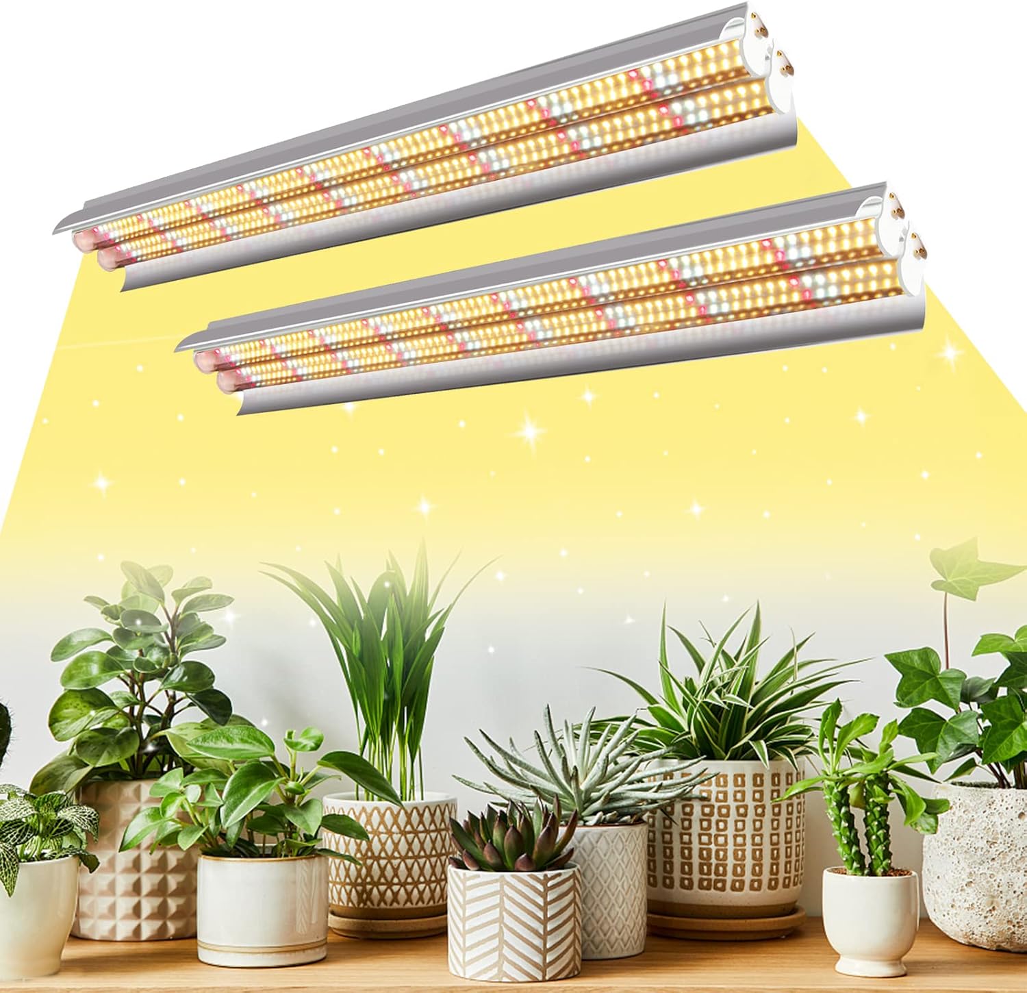 Mrhua T5 LED Grow Light 2FT, LEDs High Output Plant Grow