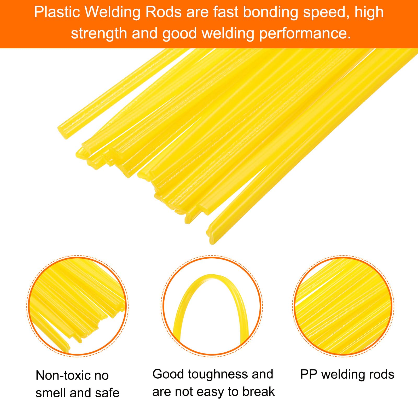 QUARKZMAN 20pz 13" Plastica Barre Saldatura PP Strisce Saldatura Per Plastica Saldatore, Nero - Foto 3