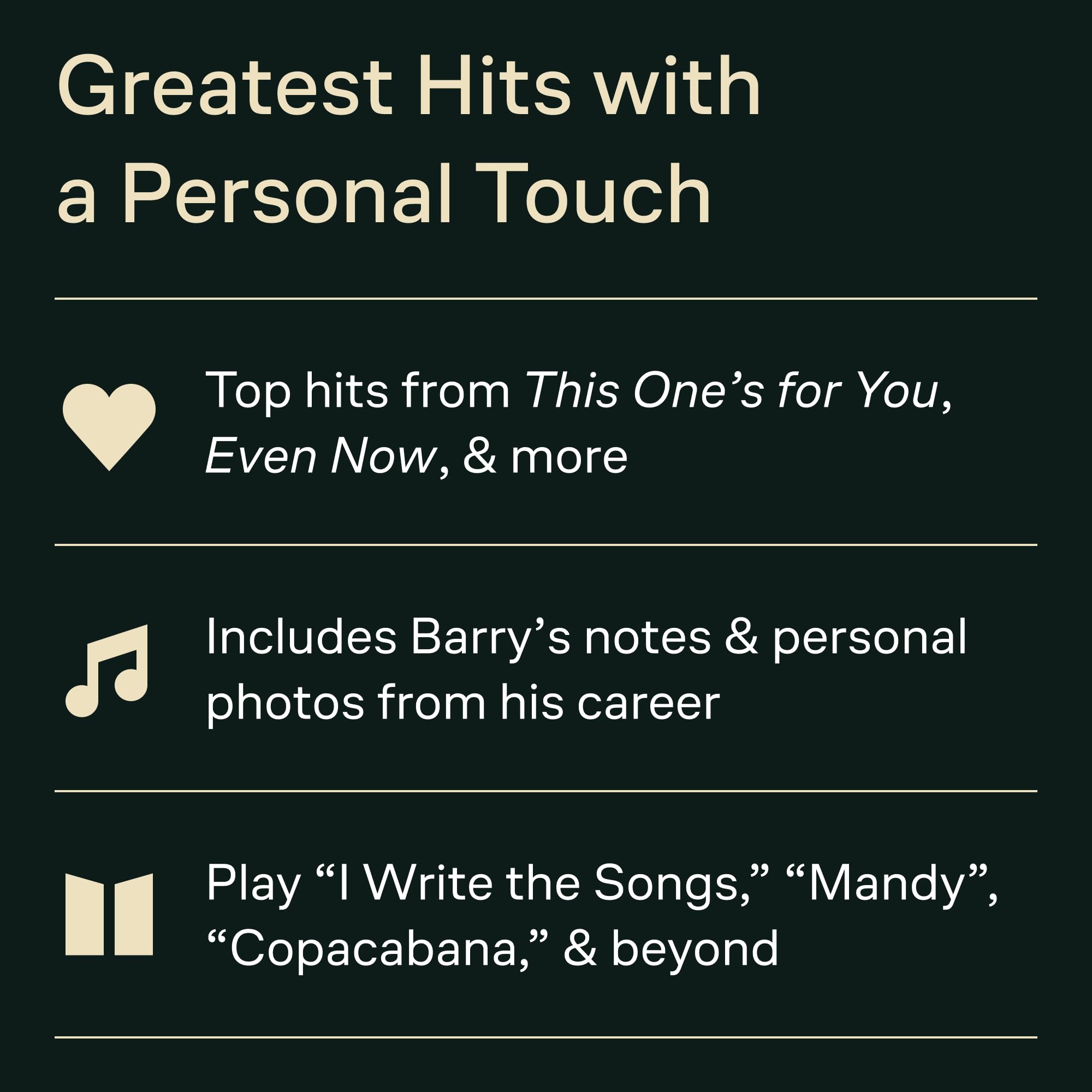 The Barry Manilow Anthology Pvg