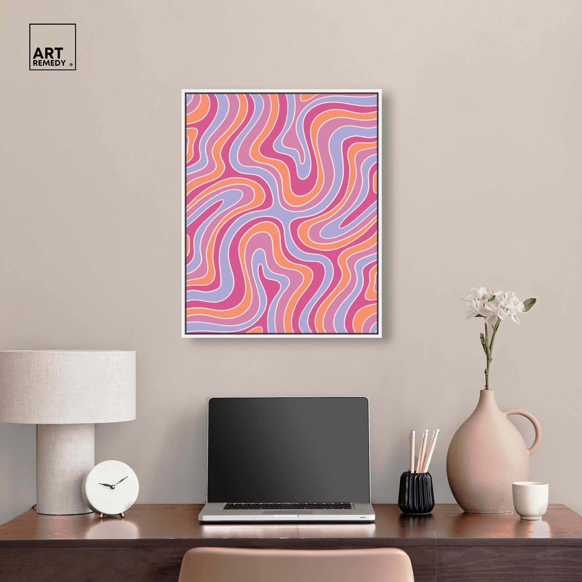 Art Remedy Retro Pop Gummibärchen Leinwand Trendy Retro Poster Weißer Rahmen 20x24
