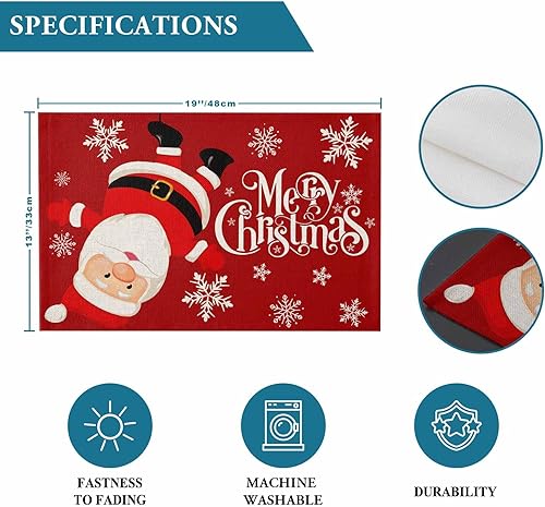 Vista 486 de Juego de 6 manteles individuales rojos para el día de San Valentín, diseño de corazón de San Valentín, resistentes al calor, lavables, manteles