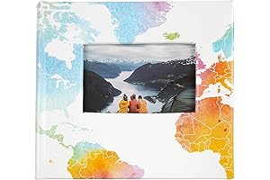 Recollections Color Photo & Craft Keeper, Watercolor Map 2-Up Photo Album