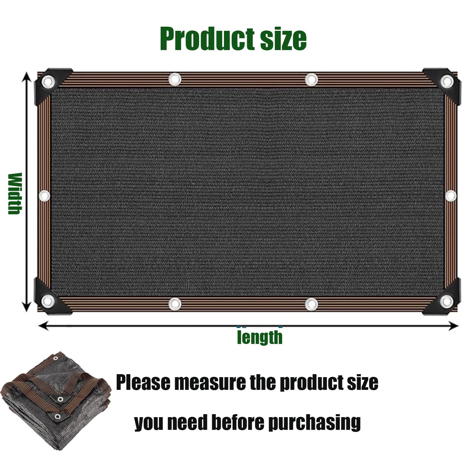 Telo parasole nero con protezione UV al 90%, 3,9 x 3,5 m, resistente, con occhielli per piante, pomodori, fienili, cucce per cani, bovini e pollai