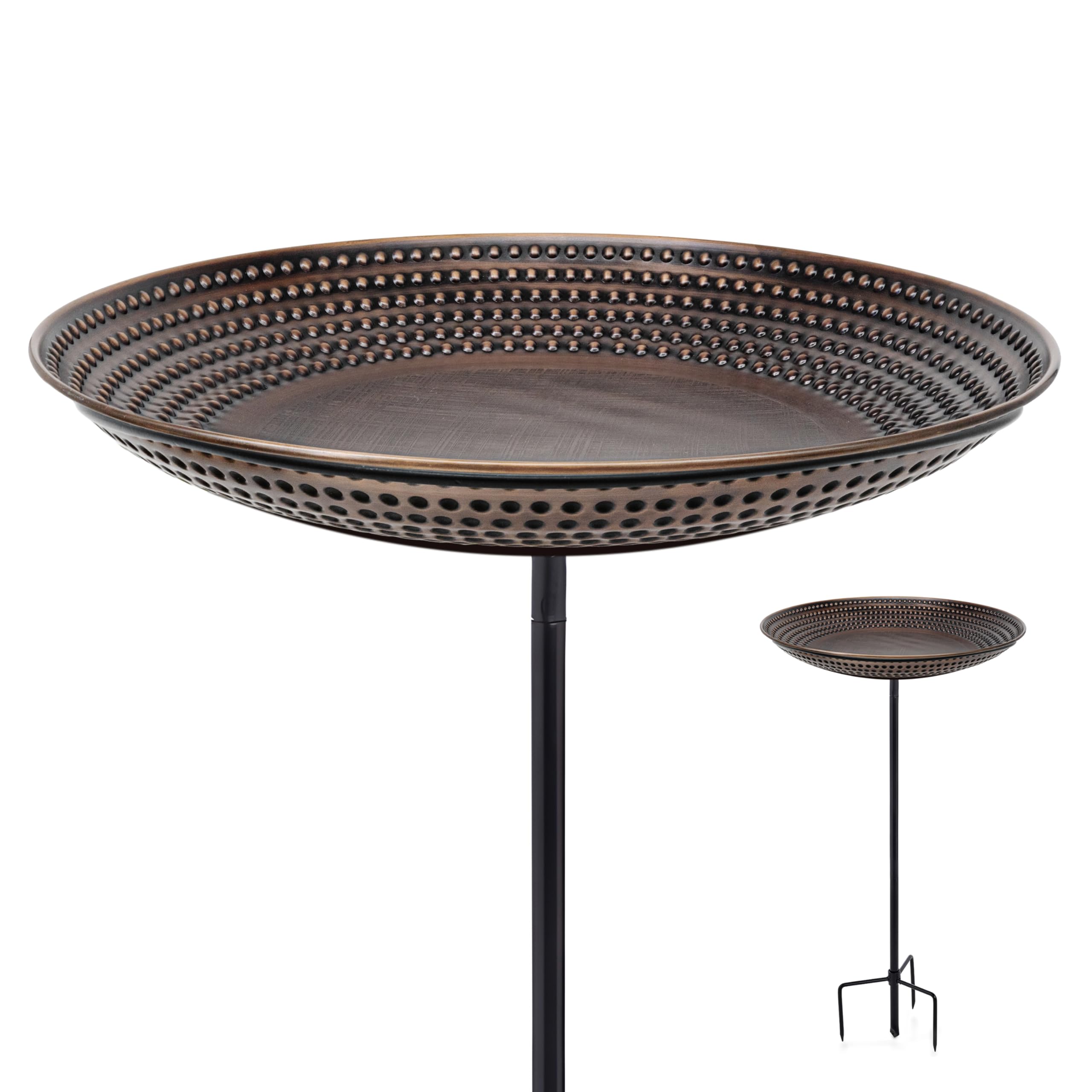 Good Directions Bronze Finish Bird Bath on Garden Pole 18"