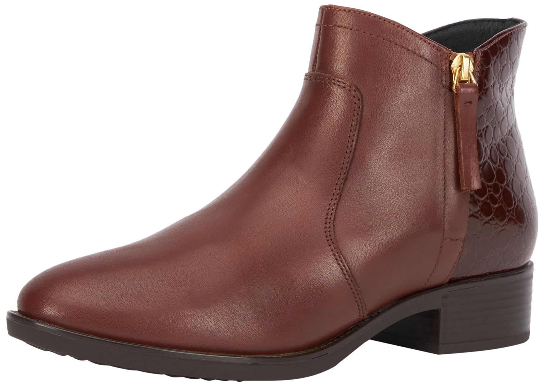 Geox Girls D Felicity Ankle Boot, Brown, 3 UK