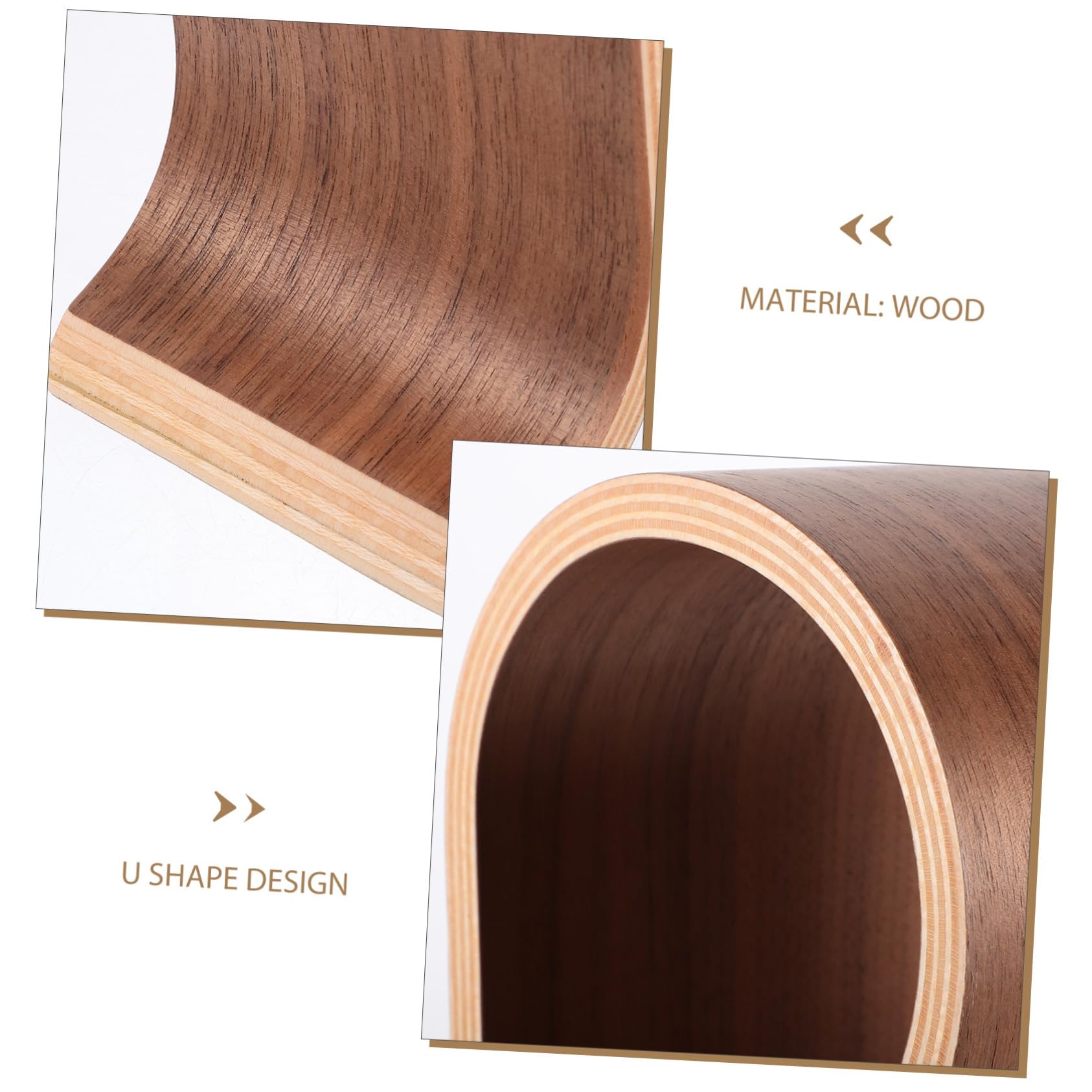 Operitacx Soporte Auriculares Madera Nogal Diseño U Soporte Escritorio Estable para Cascos Diadema Hogar Oficina