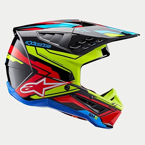Miniatura 4 de Alpinestars 8306123-1533-M Casco S-M5 Action 2 BlkYlw FluoBrt Rd Glossy Md