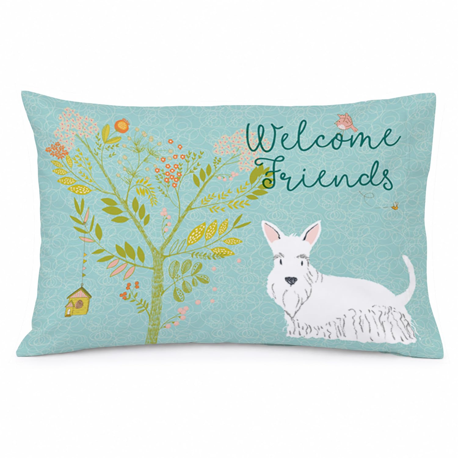 Terrier Écossais taie d'oreiller déco pour un salon ou une chambre cosy