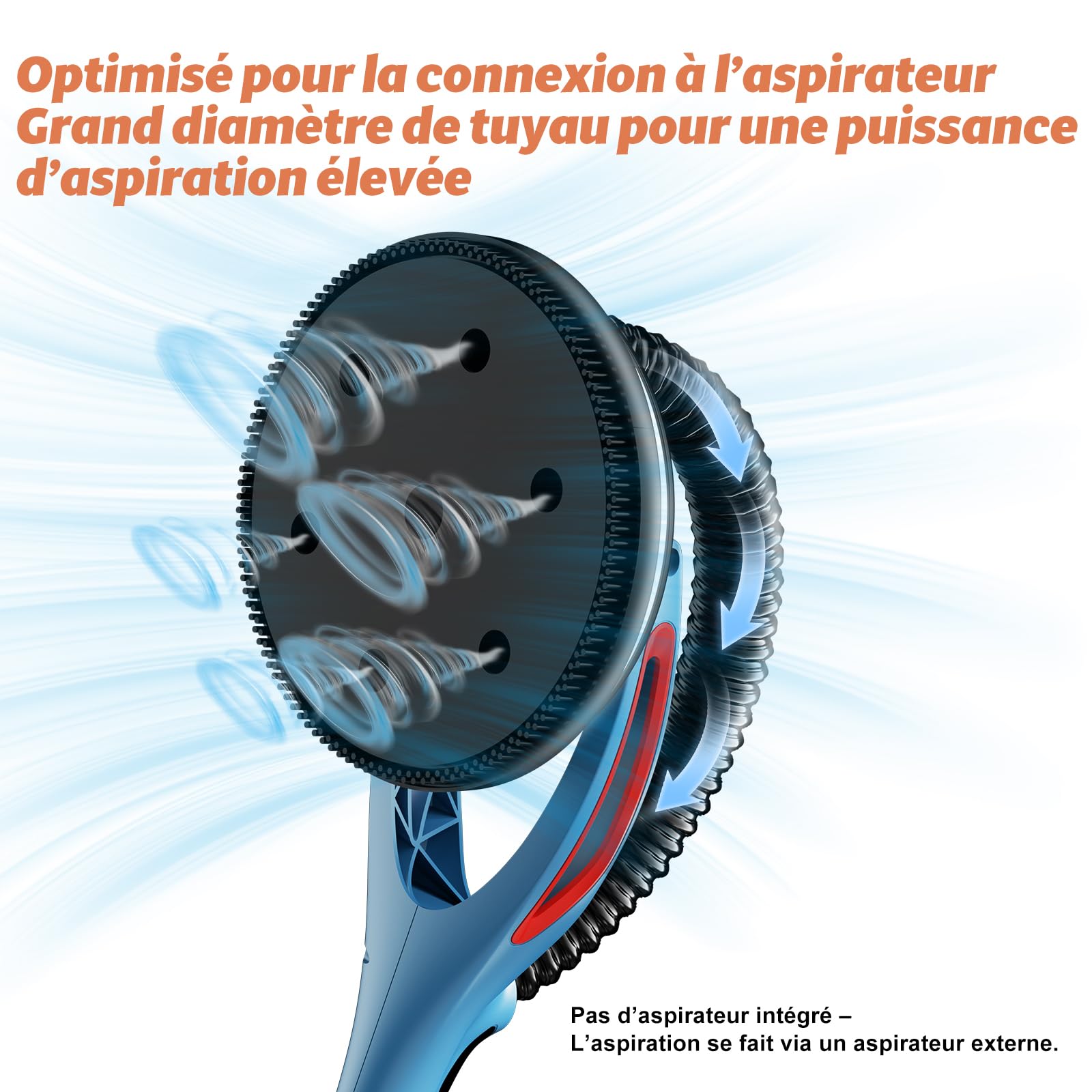 FANZWORK Ponceuse girafe avec moteur EC sans balais, Ultra-légère, 900 W, 2300 tr/min (max.), éclairage LED, inclut 12 Disques Abrasifs de 225 mm, Mallette de Transport.