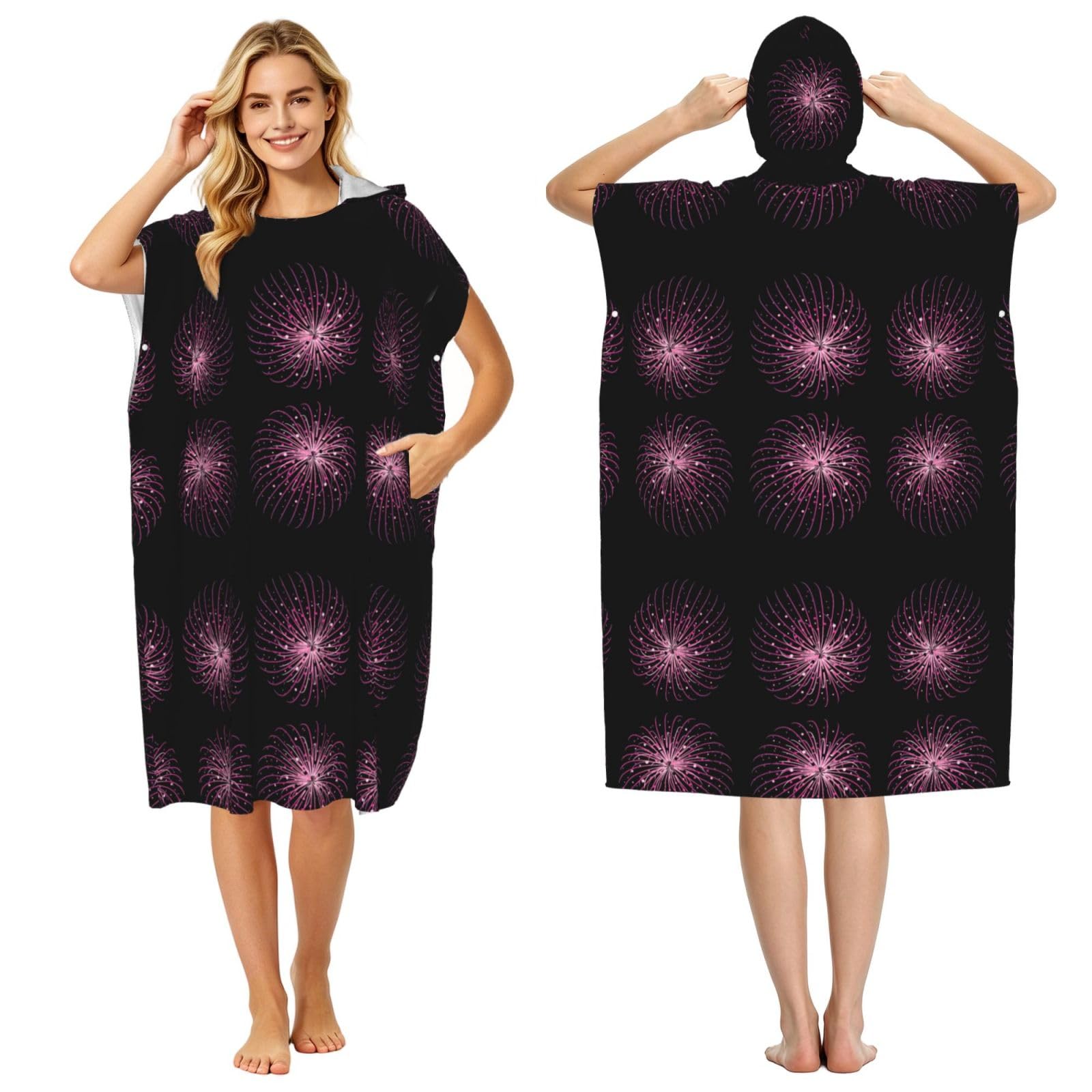 Serviette de bain légère poncho à capuche pour la natation