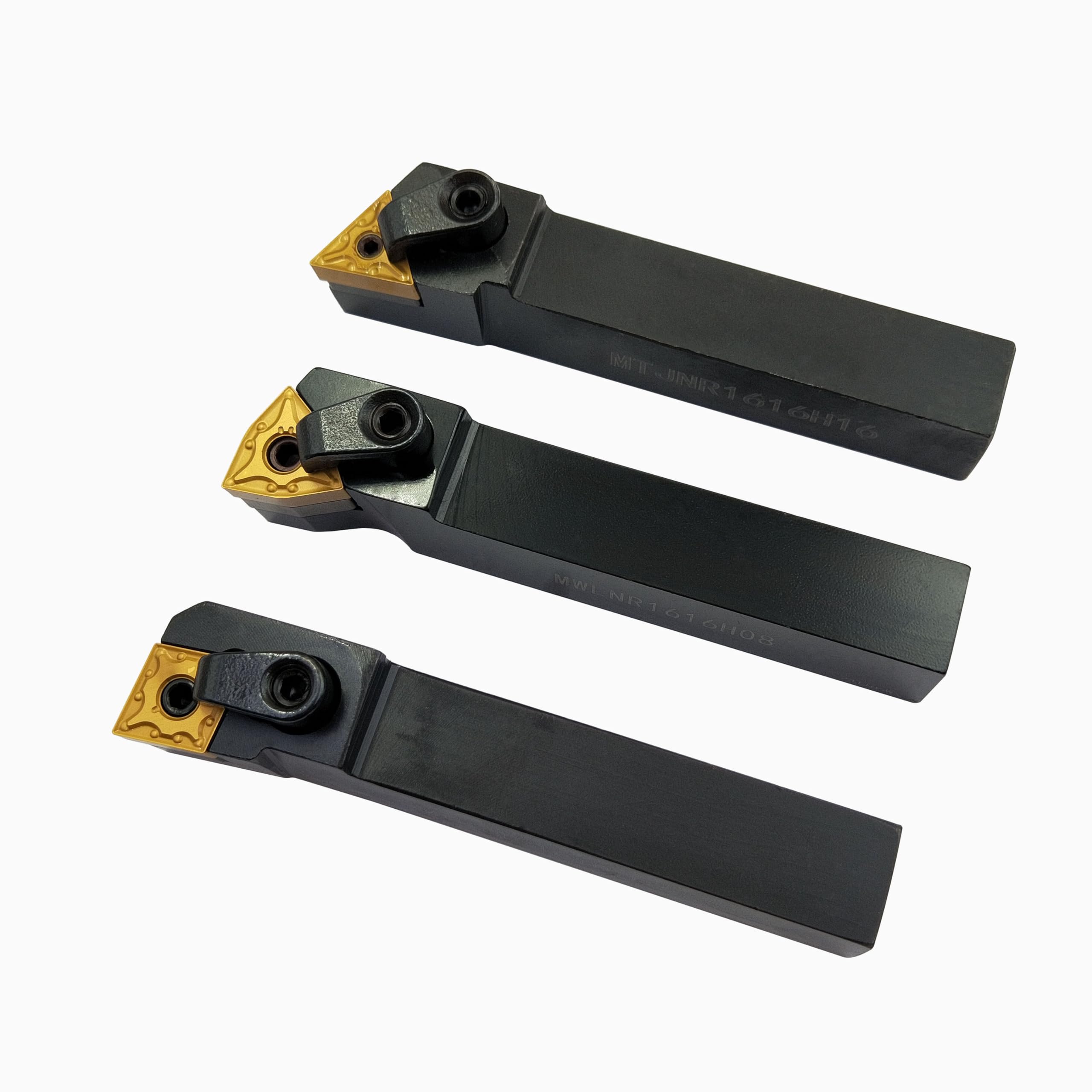 5/8" 16PCS Porte-outils de tour CNC à cercle excentré, MTJNR1616H16+MWLNR1616H08+MCLNR1616H12+WNMG431, CNMG431, TNMG331 inserts en carbure + ST1603, SW0804, SC1204+MCT513, MCT617+HL1814 + MCS625