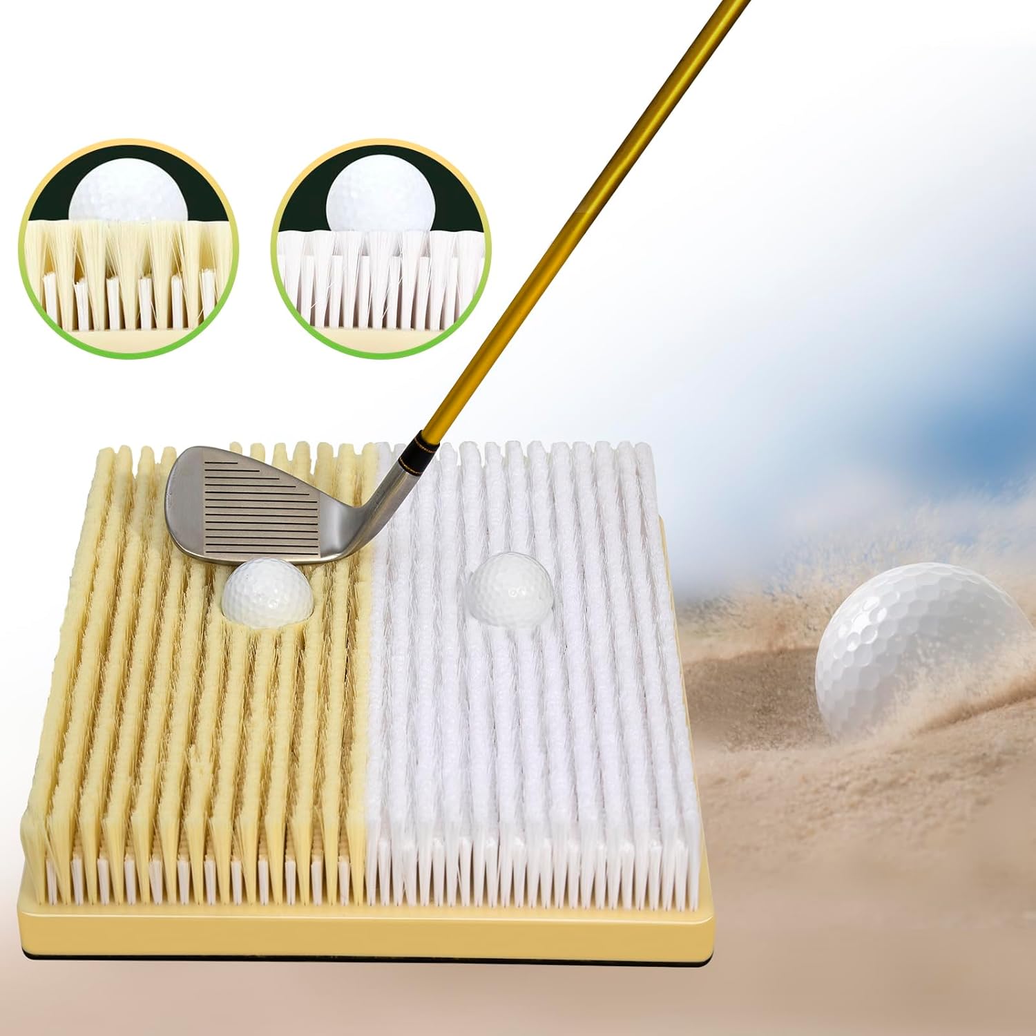Amazon.com : MyVoice Golf Bunker Mat - Realistic Up and Down Sand ...