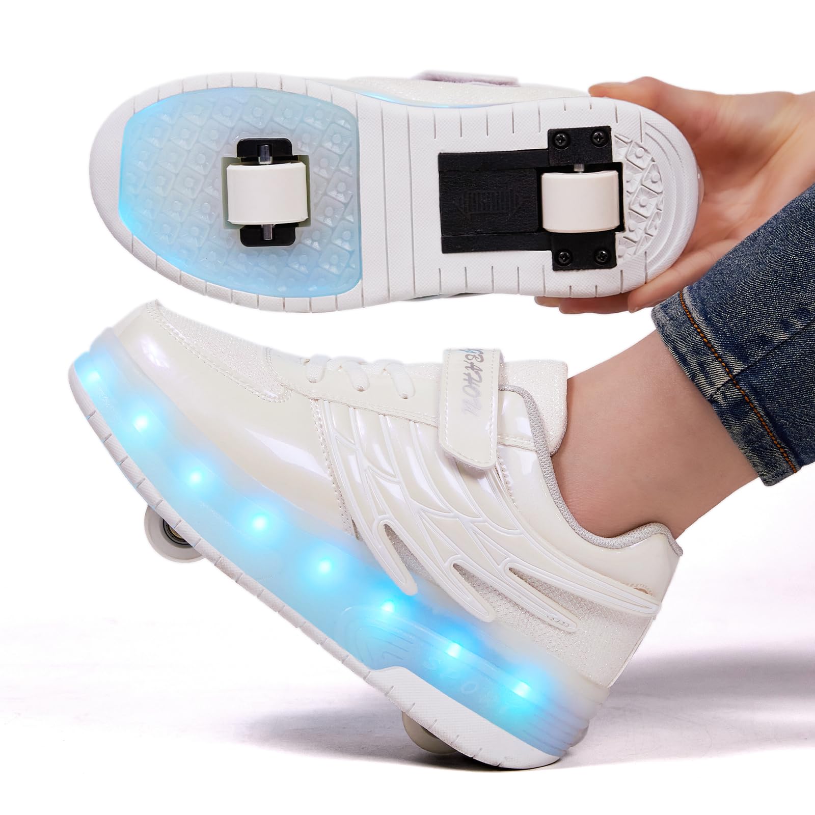 Zapatillas LED para patinaje con ruedas para niñas y niños